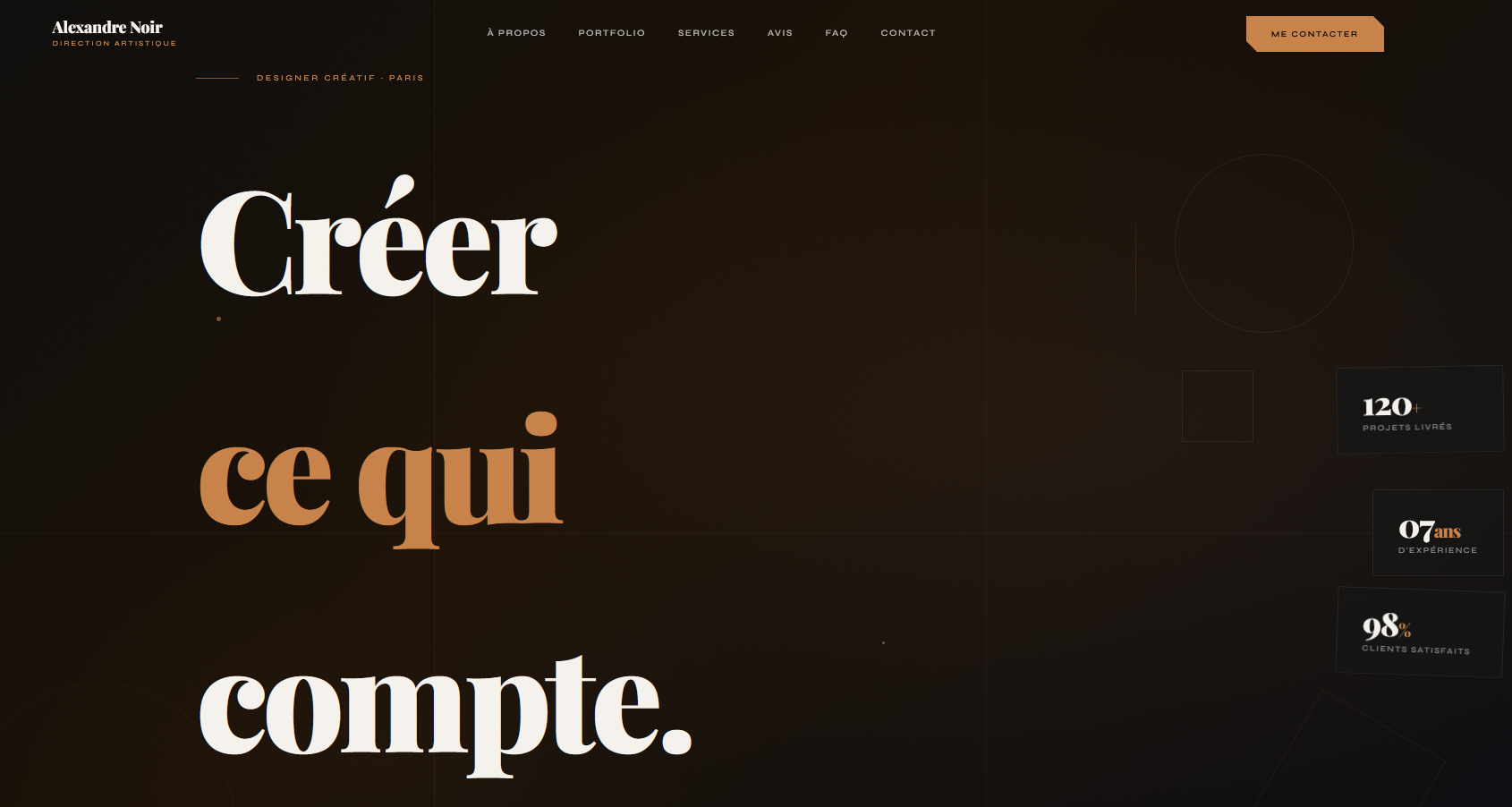 Alexandre Noir Designer - création web Design par RalpheoStudio